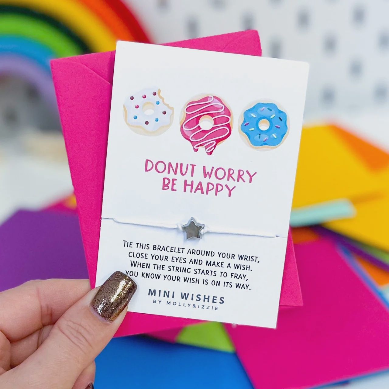 Molly&amp;Izzie Donut Worry Be Happy Bracelet