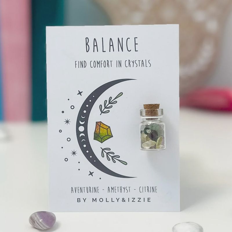 Molly&amp;Izzie Jar of Crystals Balance