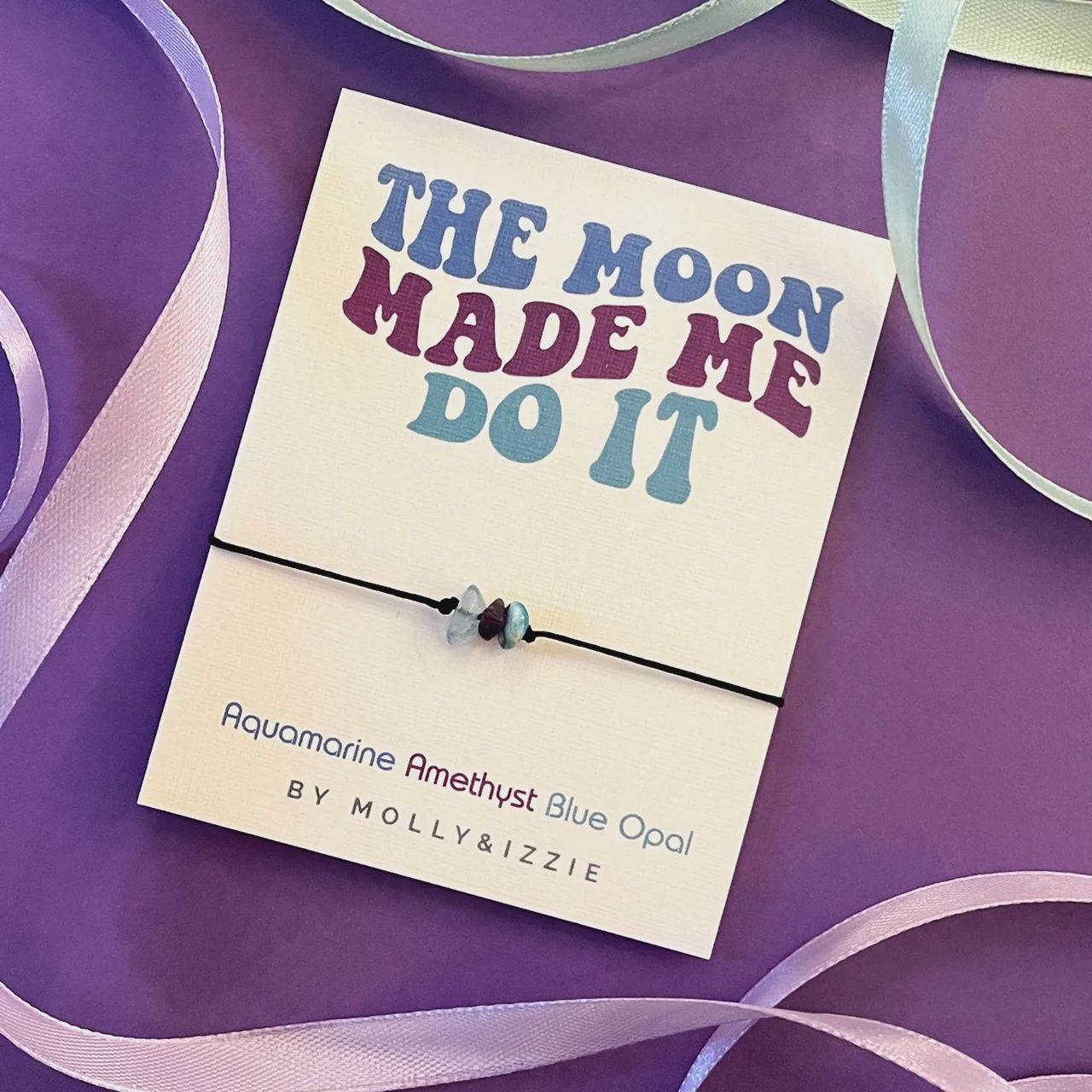 The Moon Made Me Do It Adjustable Crystal Bracelet