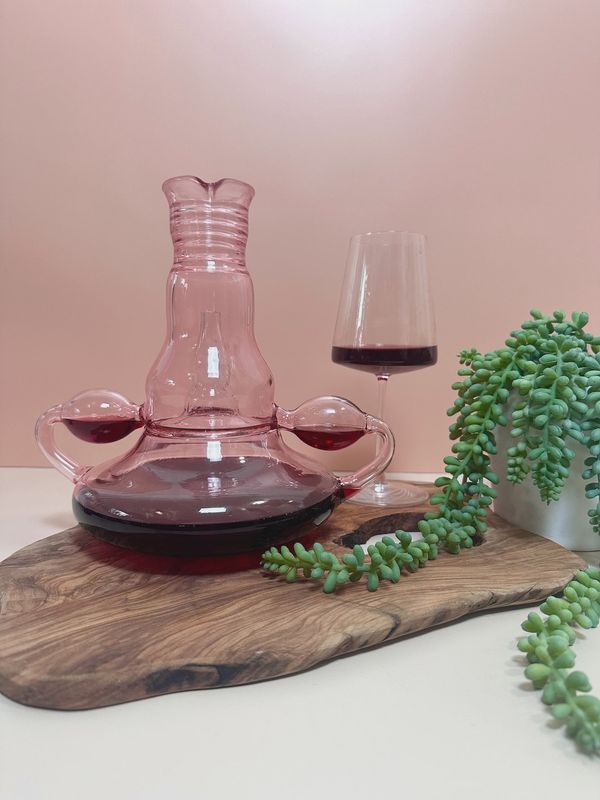 Shecanter Hand Blown Uterus Decanter