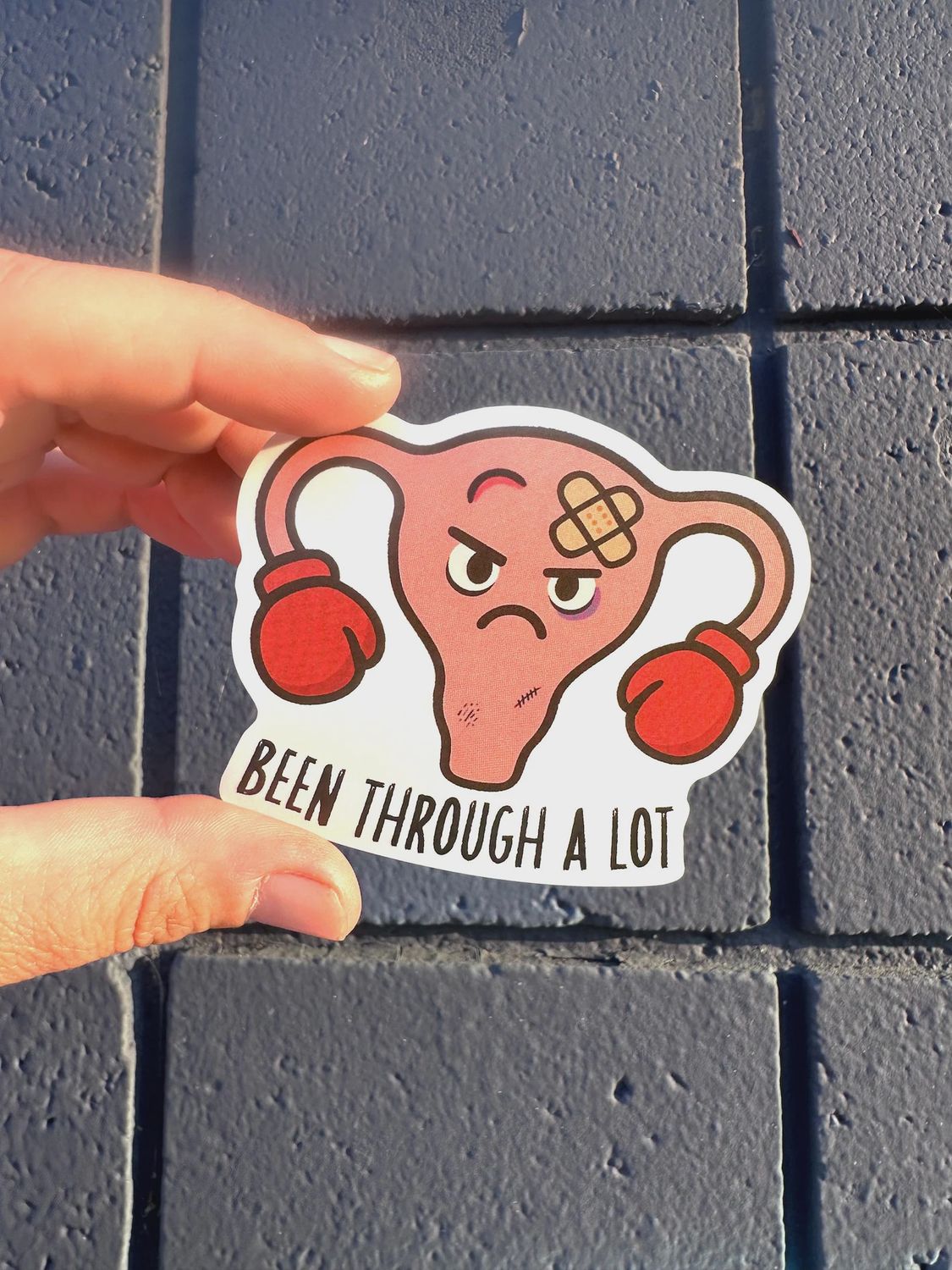 Shecanter Been Through a Lot Uterus Sticker