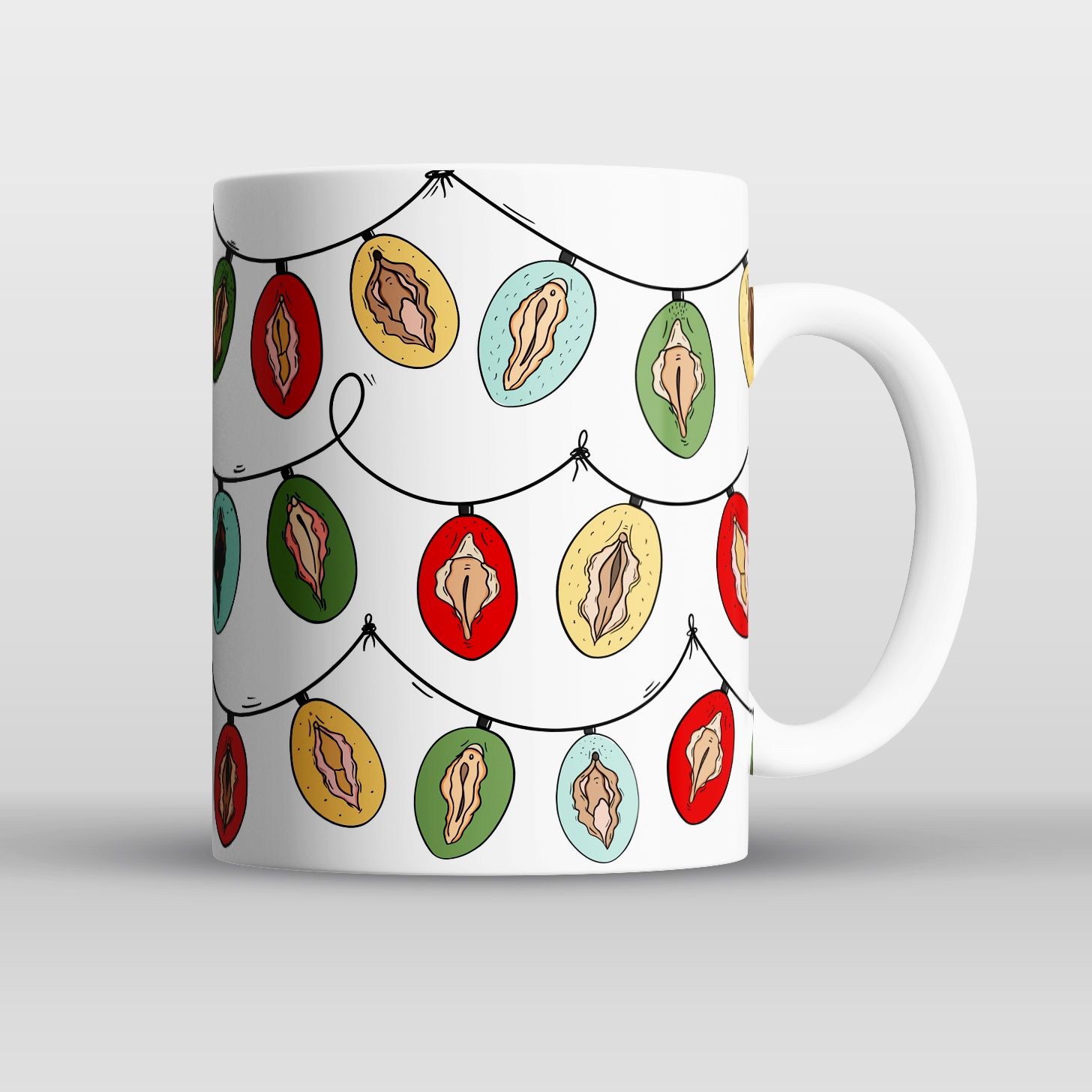 Risque Gifts - Vulva Christmas Lights Mug