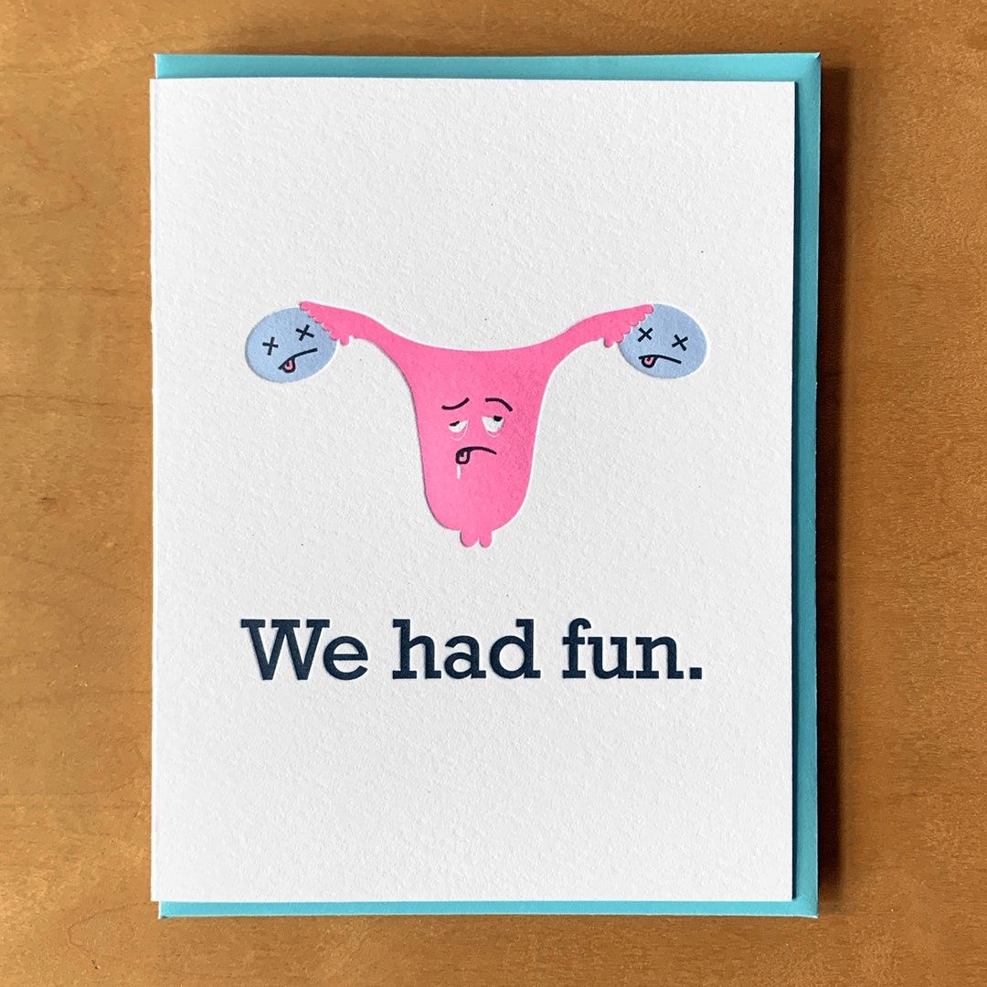 We Had Fun Uterus Card