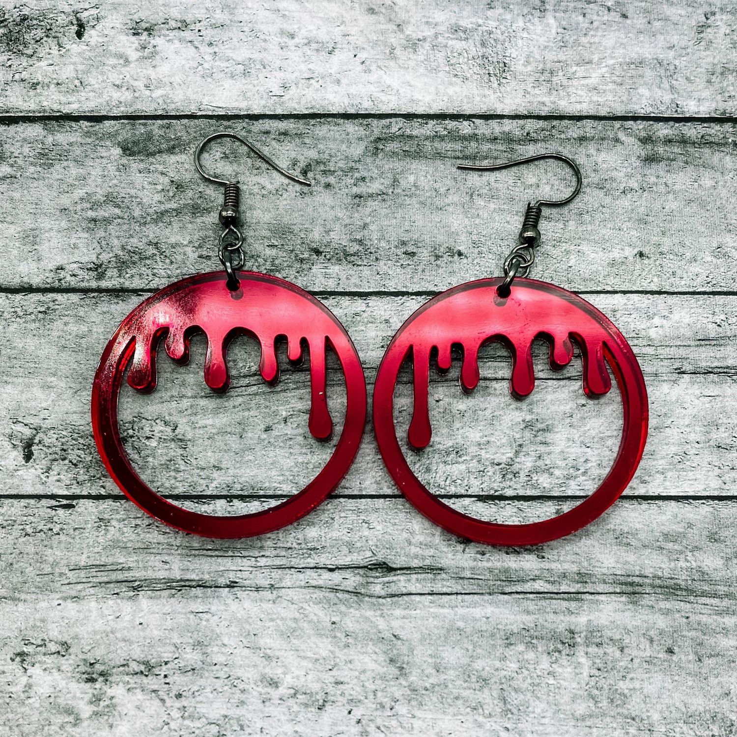 Born 2 Blossom Designs Blood Drip Earrings