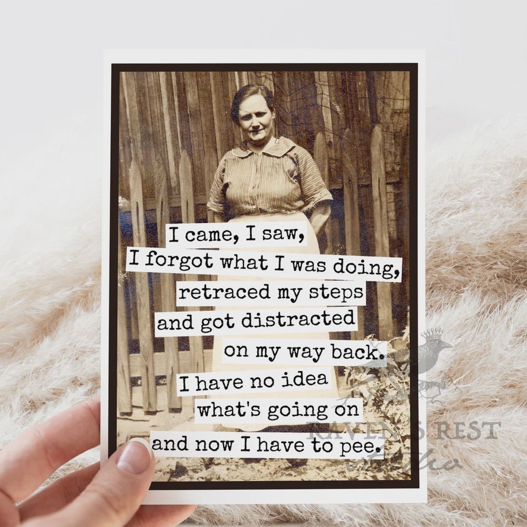 Raven's Rest I Came I Saw I Forgot Card