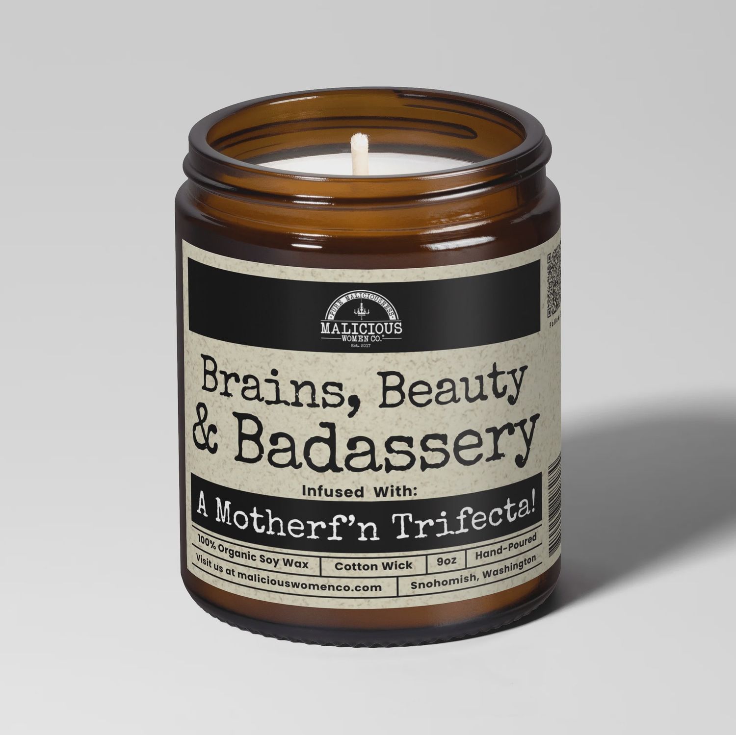 Malicious Women Candle Co. — Brains, Beauty, &amp; Badassery Candle