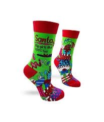 Fabdaz Santa Big Girls Like Toys Socks