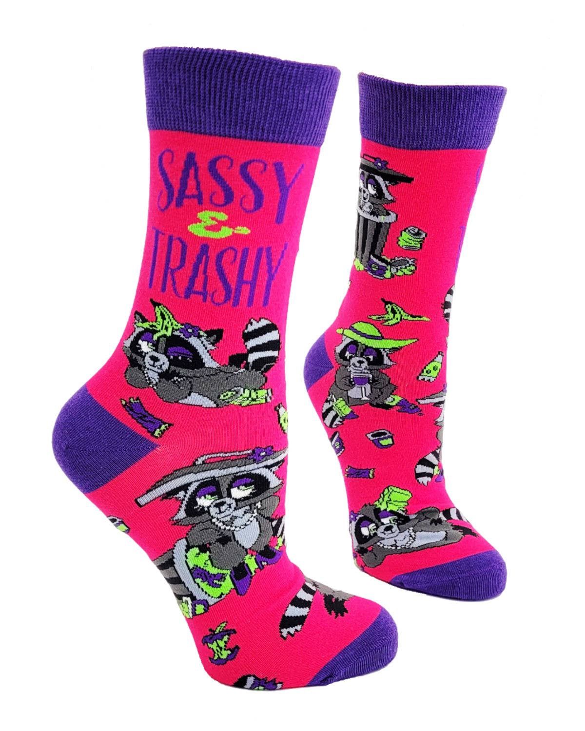 Fabdaz - Sassy and Trashy Crew Socks