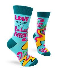 Fabdaz - Love Yourself You Badass Bitch Crew Socks