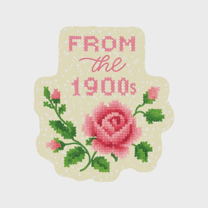 From the 1900s Cross Stitch Sticker