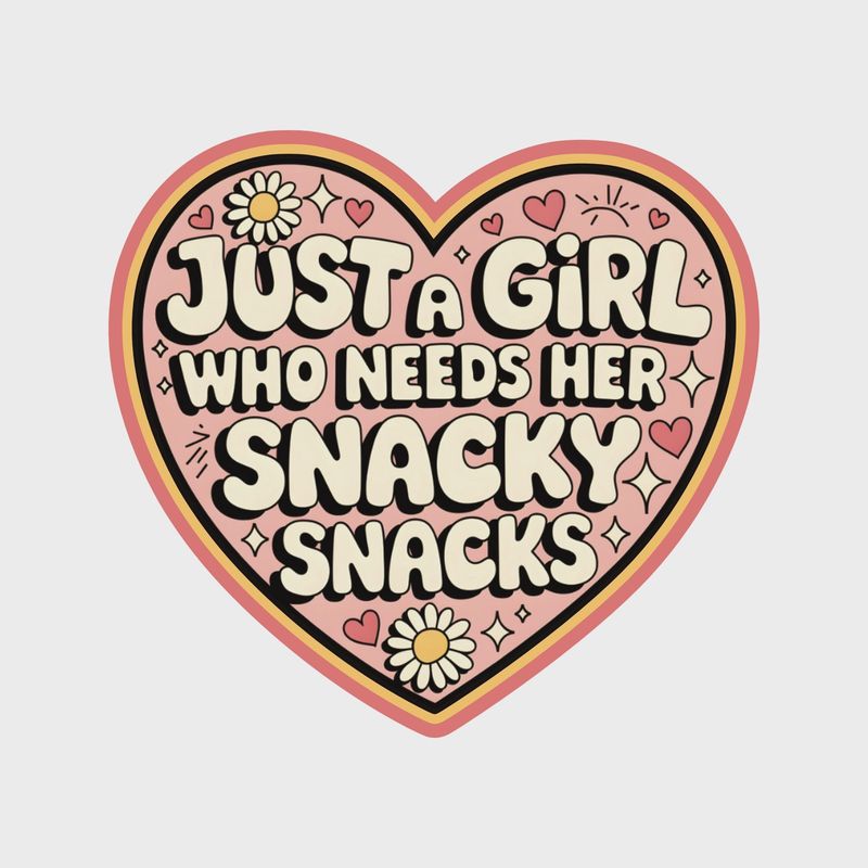 Girl Snacky Snacks Sticker