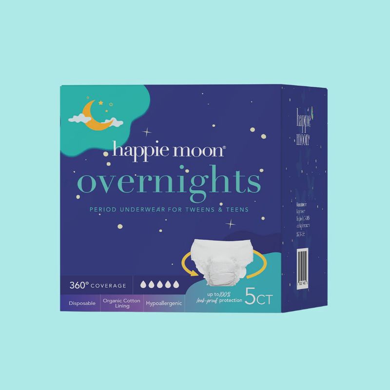 Happie Moon Overnights Disposable Period Underwear for Tweens and Teens