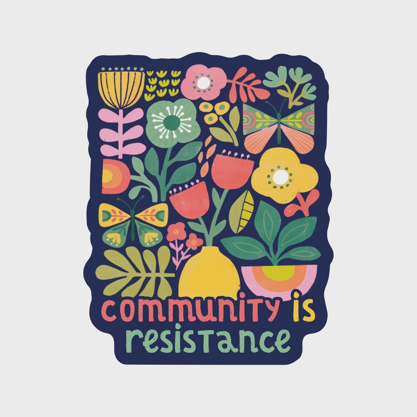 Community Strength Hope Together High Quality Vinyl Sticker