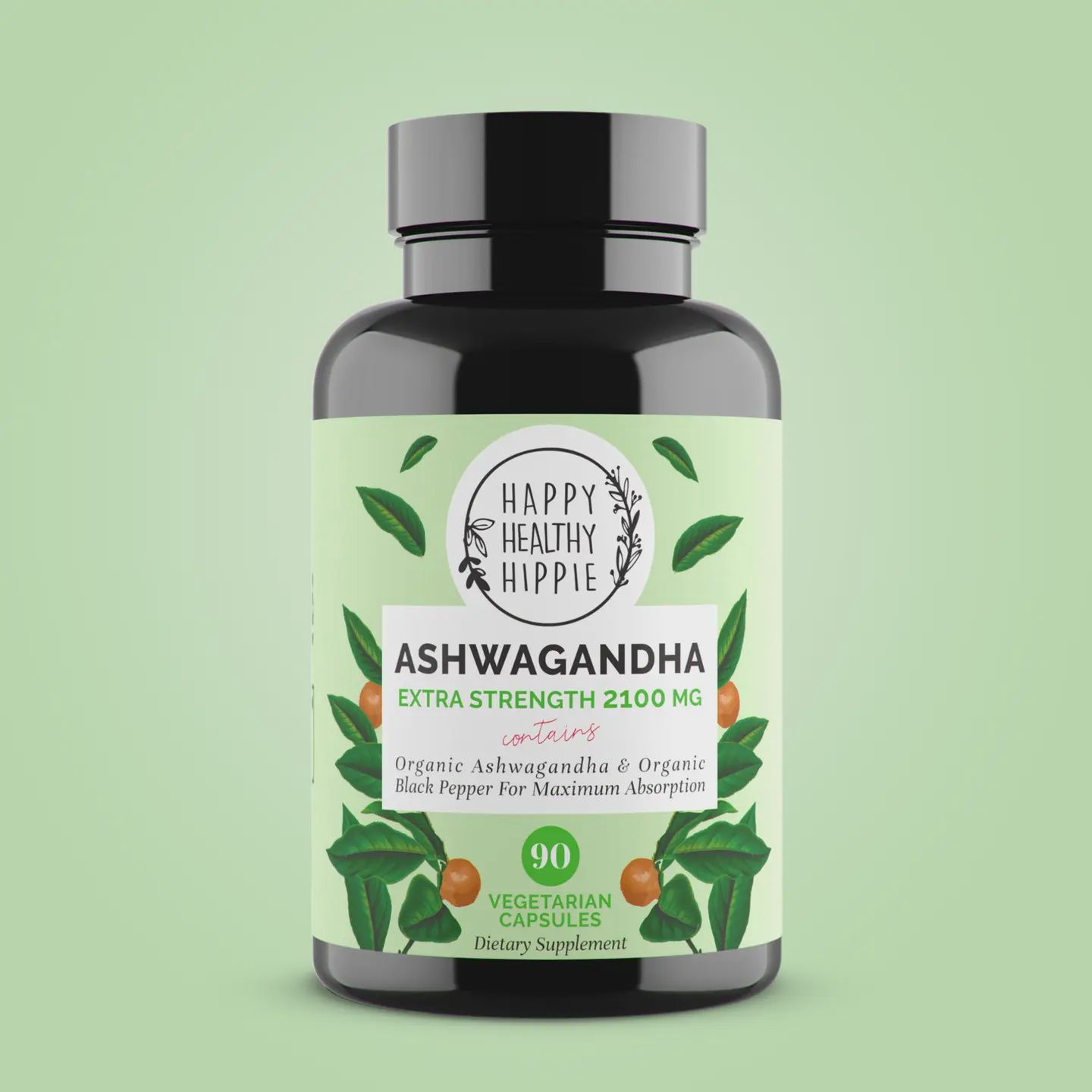 Happy Healthy Hippie - Organic Ashwagandha Supplement