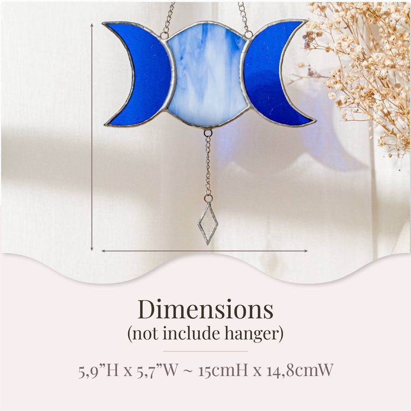 Stained Glass Moon Phase Suncatcher F40