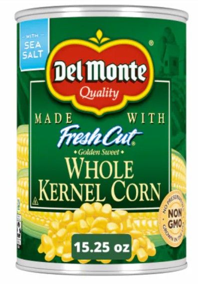 Corn Canned ~ Del Monte Fresh Cut Golden Sweet Whole Kernel Corn 15.25oz