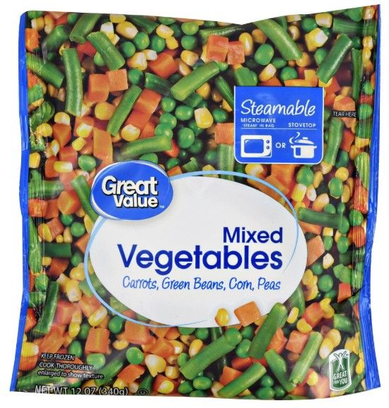 GREAT VALUE MIXED VEGGIES 12OZ BAG