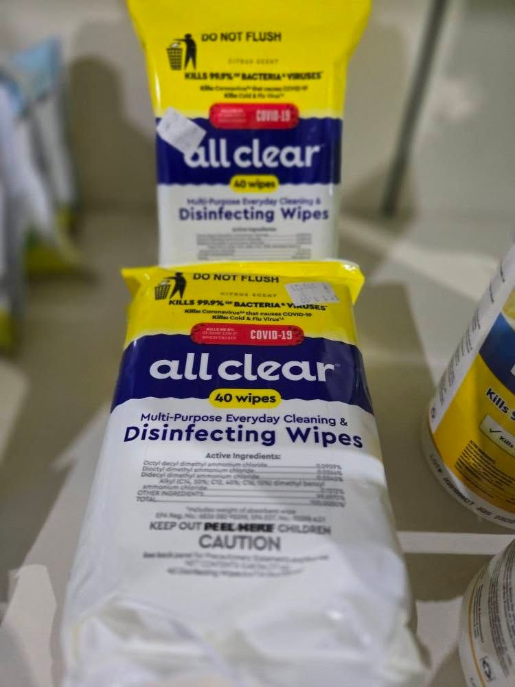 ALL CLEAR WIPES PACKAGE