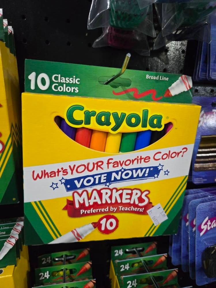 CRAYOLA FAT MARKERS 10 PK