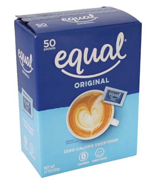 EQUAL SWEETNER BOX 50CT PACKETS