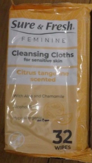 SURE &amp; FRESH FEMININE CLEANSING CLOTHS CITRIS 32PK