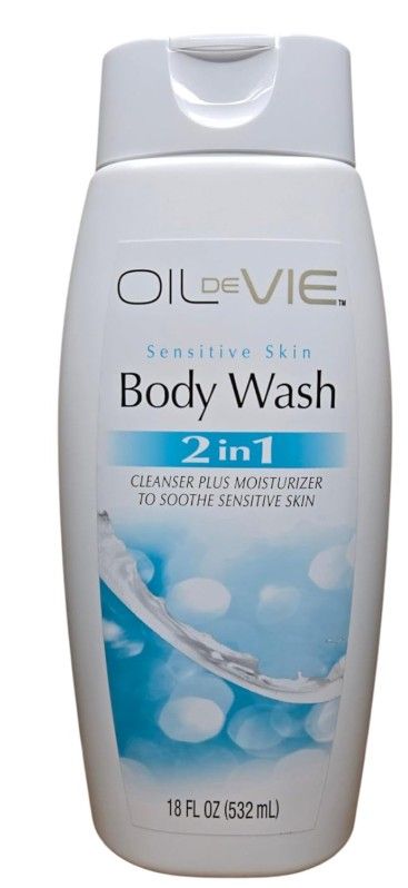 Body Wash 2 in 1 Oil De Vie Cleanser Plus Moisturizer to Soothe Sensitive Skin 18oz