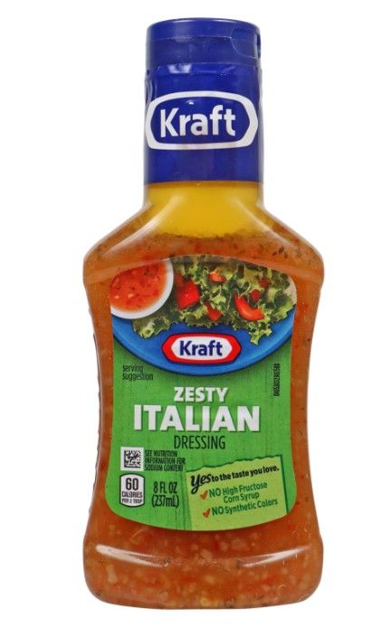 KRAFT ZESTY ITALIAN 8OZ BOTTLE