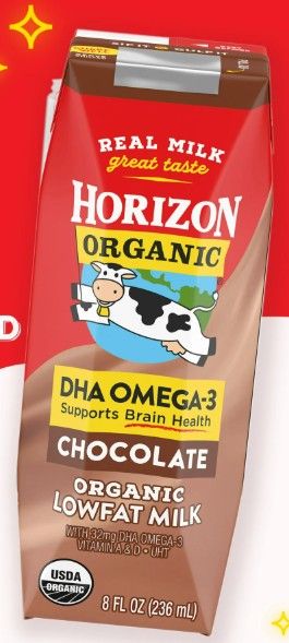 HORIZON CHOCOLATE MILK PINT, DHA OMEGA-3