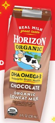 HORIZON CHOCOLATE MILK PINT, DHA OMEGA-3