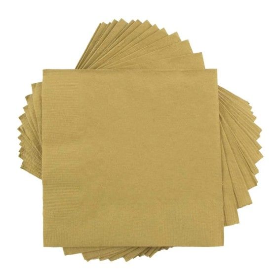 NAPKINS 6.5" GOLD 30 CT