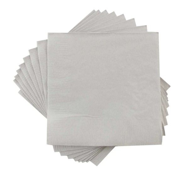 NAPKINS 6.5" SILVER 30 CT