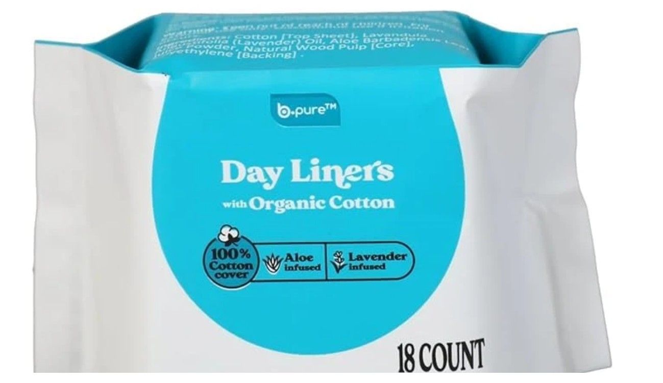 B-PURE ORGANIC COTTON DAY LINERS 18PK