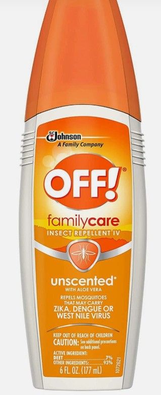 OFF! Unscented 6oz Spray Insect Repellent Family Care Bottle Mosquito