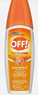 OFF! Unscented 6oz Spray Insect Repellent Family Care Bottle Mosquito