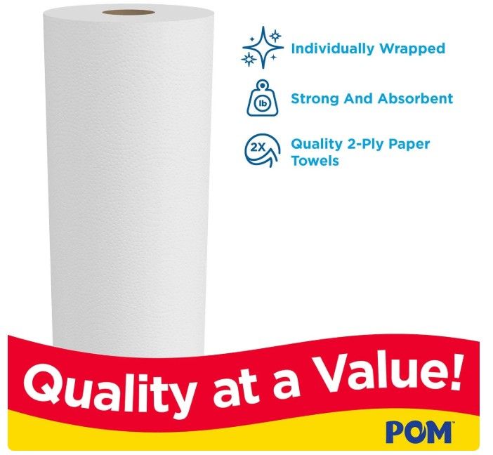 POM Individually Wrapped 2-Ply Paper Towels 110 sheets