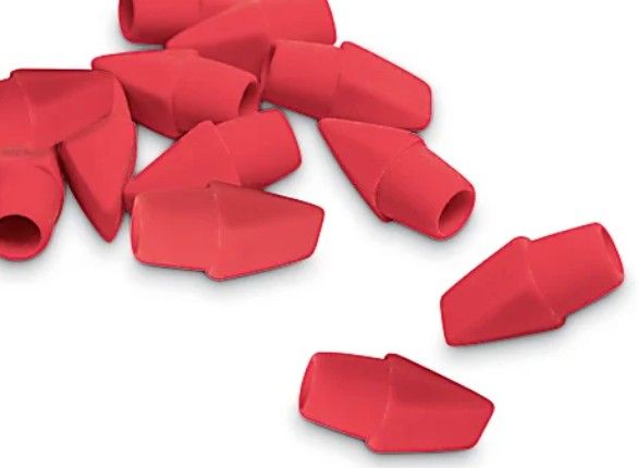 PENCIL END ERASER - VARIOUS COLORS