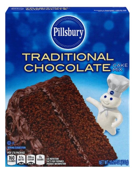 Pillsbury Traditional Chocolate Cake Mix, 15.25-oz. Boxes