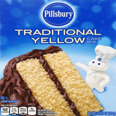 Pillsbury Traditional Yellow Cake Mix, 15.25 oz. Box
