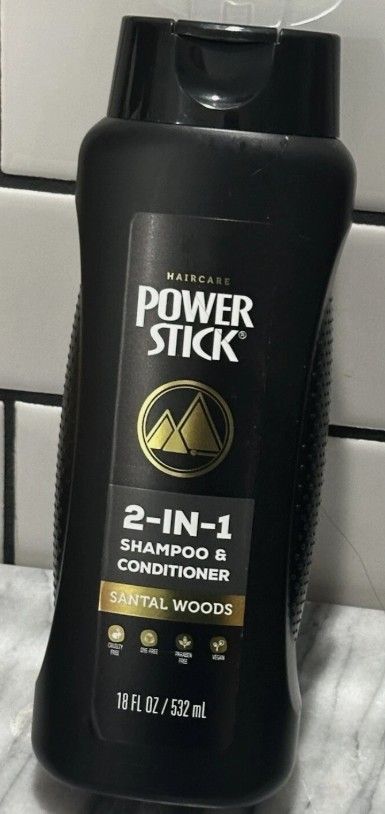 POWER STICK 2 IN 1 SHAMPOO &amp; COND 18OZ SANTAL WOOD