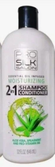 PRO SILK SALON 2-in-1 Shampoo/Conditioner Aloe Vera,Spearmint,Vit. B5 32OZ