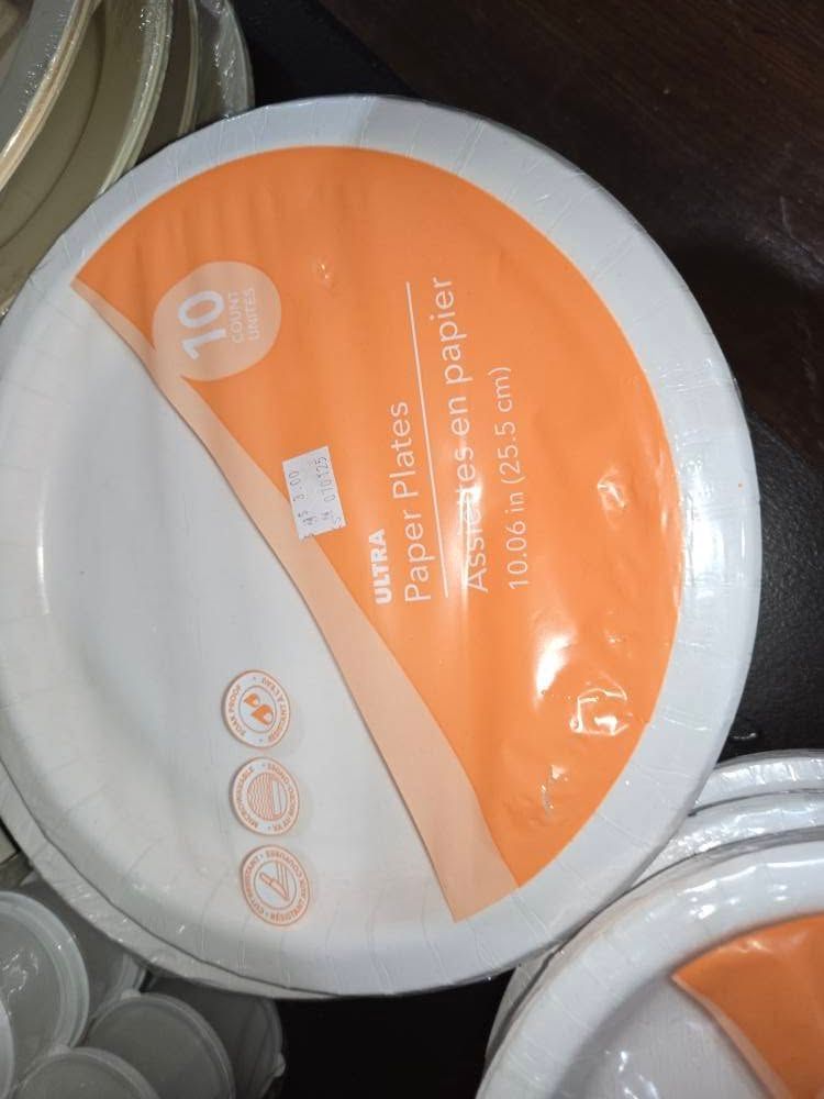 WHITE PAPER PLATES SUPER HEAVY DUTY 10" 10 COUNT