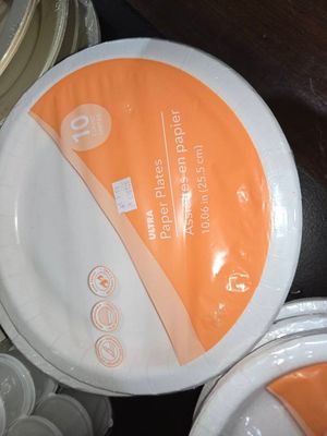 WHITE PAPER PLATES SUPER HEAVY DUTY 10" 10 COUNT