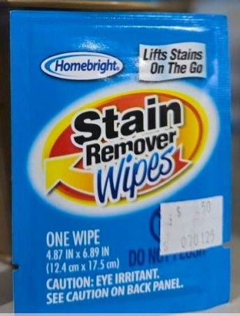 STAIN REMOVAL WIPE ON THE GO - CLOTHING WIPE