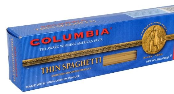 Columbia Thin Spaghetti Noodles 20-oz. BOX