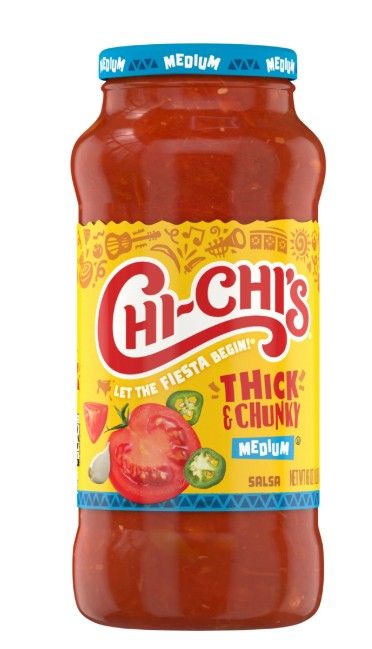 CHI-CHI'S THICK &amp; CHUNKY Salsa - MEDIUM, 16 oz Glass Jar