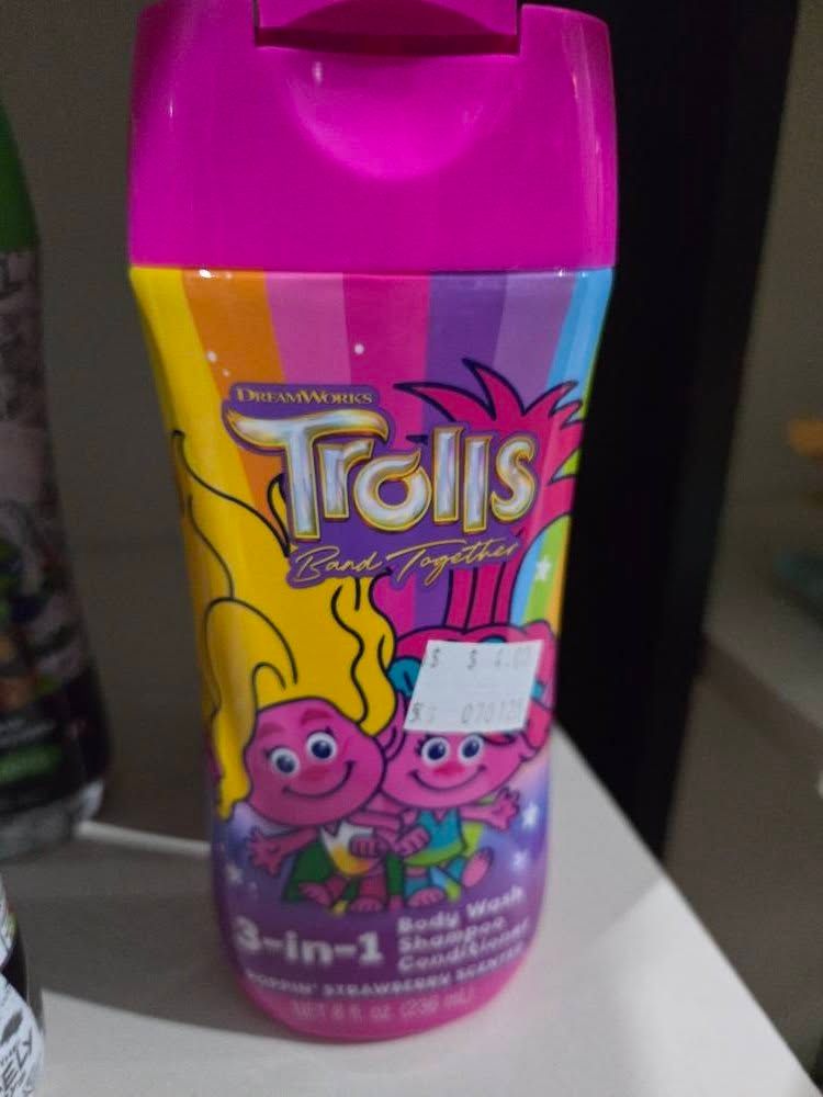 Trolls 3-in-1 Body Wash, Shampoo, and Conditioner
