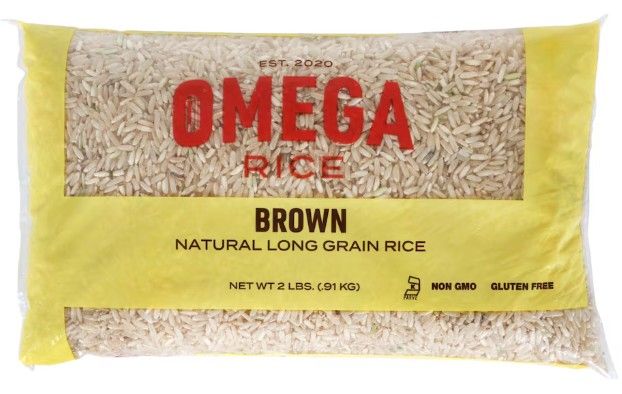 Omega Long Grain Brown Rice, 2-lbs.