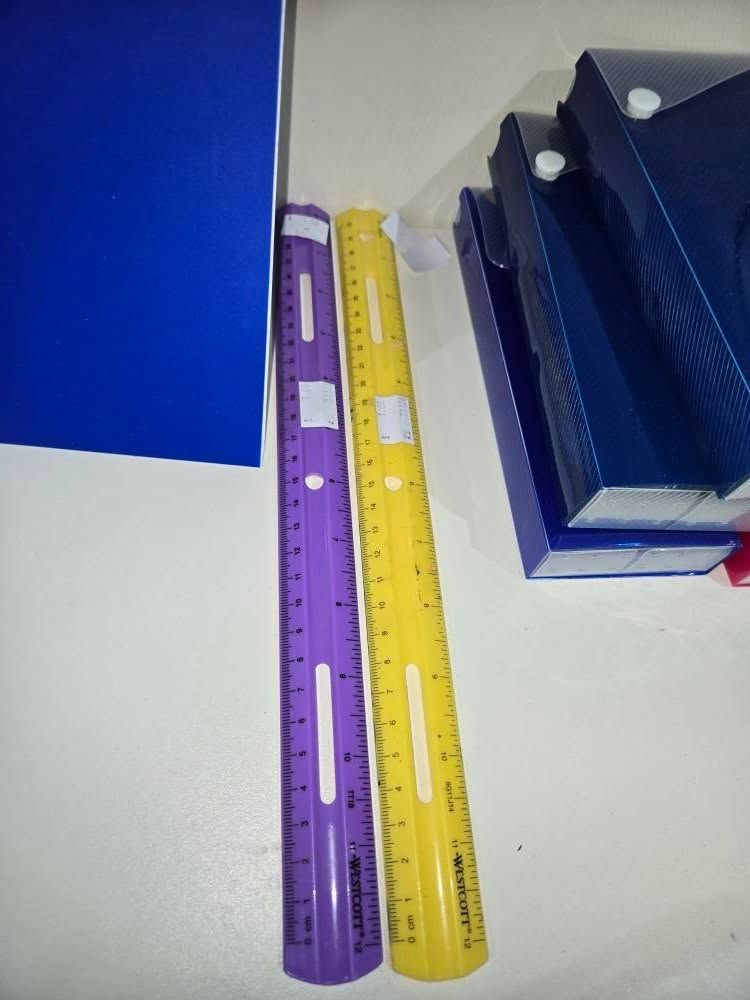 PLASTIC SCHOOL RULER 12 INCH