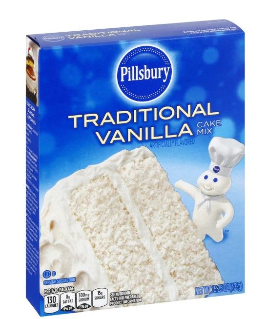 Pillsbury Traditional Vanilla Cake Mix, 15.25-oz