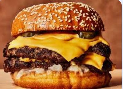 Double Trouble Cheese Burger with Fries